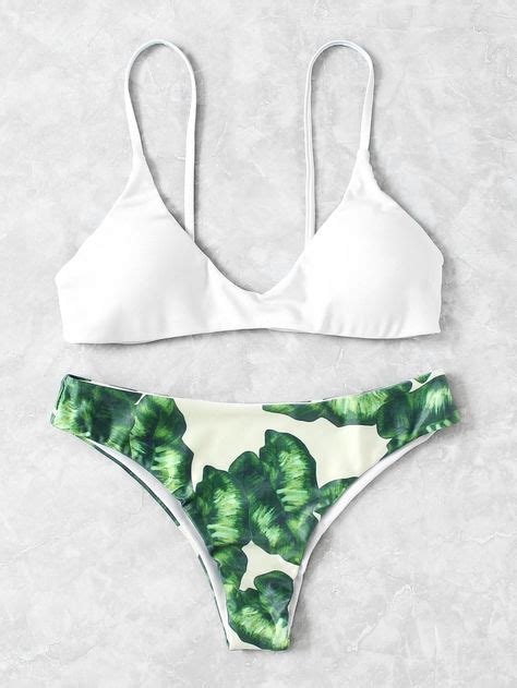 Jungle Print Beach Bikini Set SheIn Sheinside Bikinis Bikini 17040