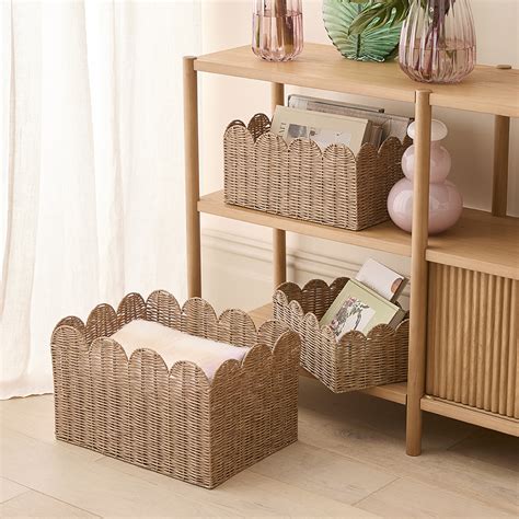 Scalloped Natural Baskets Adairs