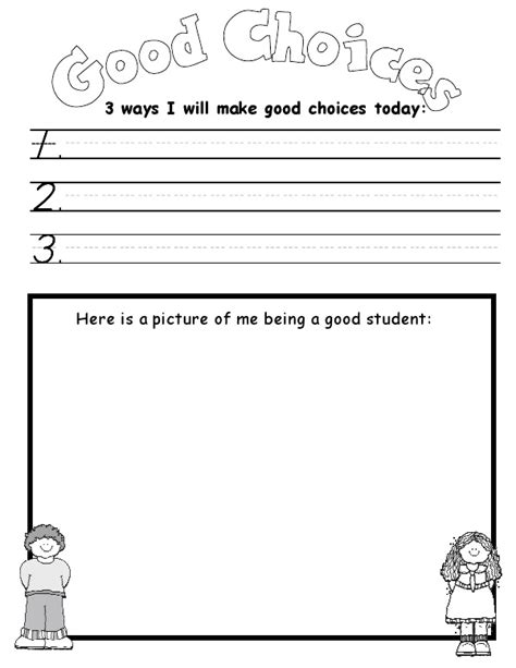 27 Making Good Choices Worksheet Support Worksheet