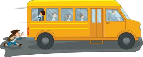 Yellow bus moving on road vector illustration 35789958 Vector Art at Vecteezy