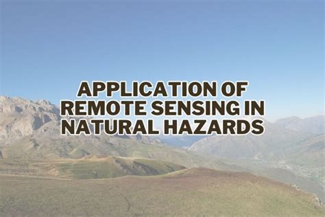 Application Of Remote Sensing In Natural Hazards Spatial Post