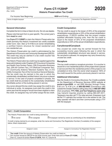 Form Ct 1120hp 2020 Fill Out Sign Online And Download Printable