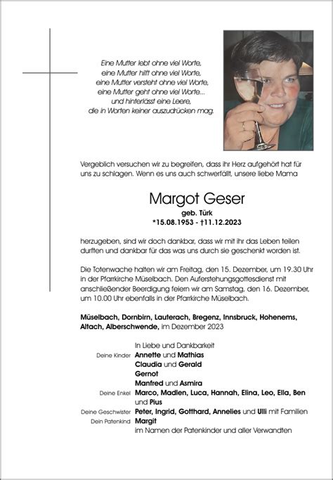 Geser Margot Bestattung Helbock