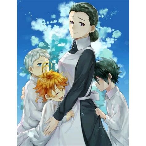 Vcxz 185 The Promised Neverland Kit De Peinture Au Diamant Bricolage