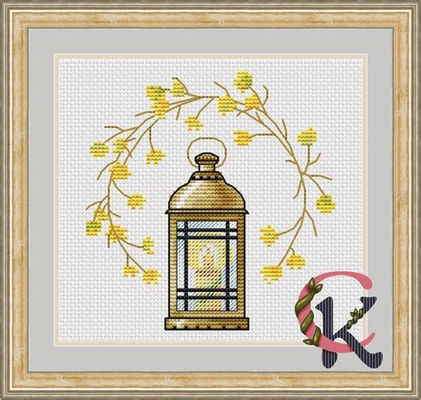 Autumn Sampler Autumn Lantern Cross Stitch Pattern Code SKo 055