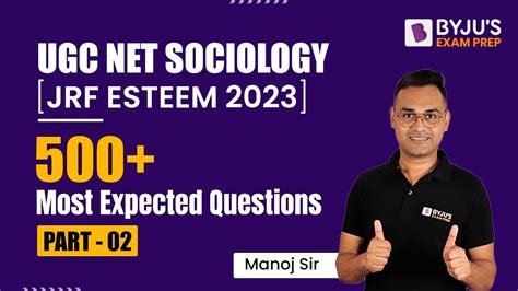 Ugc Net Sociology 2023 Most Expected Questions Part 2 Manoj Sir