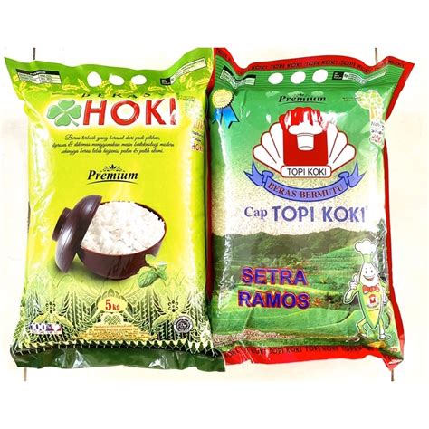 Jual Beras Premium Topi Koki 5 Kg Dan Hoki 5 Kg Shopee Indonesia