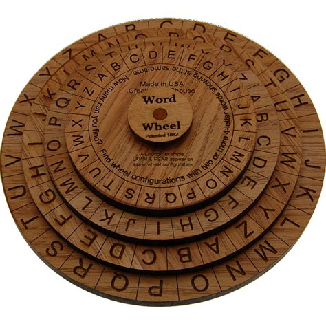 Word Wheel Wood Puzzles Puzzle Master Inc