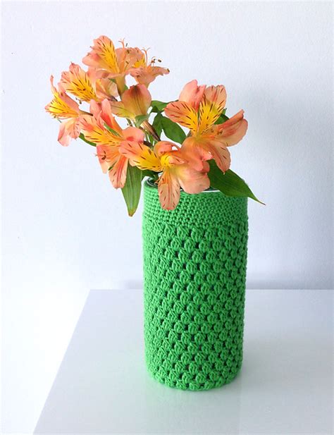 Ravelry Cluster Stitch Vase Cover Pattern By Kate Grant