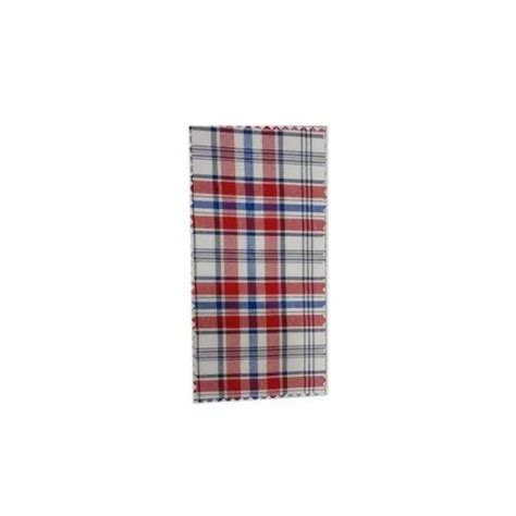 36 58 Checked Formal Wear Cotton Check Shirting Fabric GSM 100 120