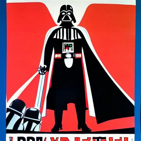 Soviet Propaganda Poster Darth Vader In A Factory Stable Diffusion