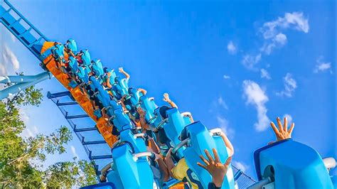 Pipeline The Surf Coaster K Fps Back Row Pov Seaworld Orlando Youtube