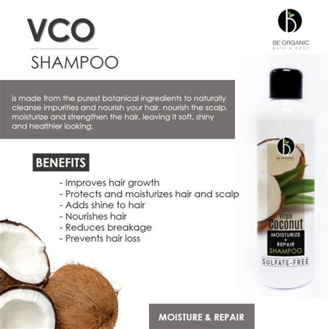 Be Organic VCO Virgin Coconut Oil Shampoo 250ml CGM Approved Lazada PH