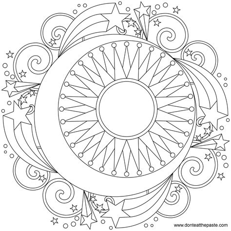 Dont Eat The Paste Star Mandala To Color