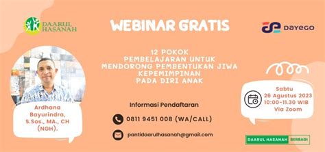 WEBINAR PARENTING Menanamkan Jiwa Kepemimpinan Pada Anak