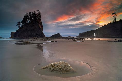 Second Beach Sunset Olympic National Photograph By Antonyspencer