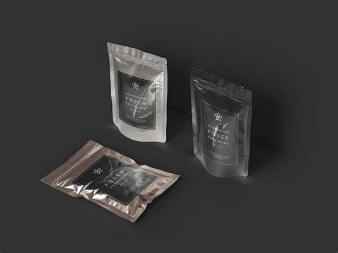 Free Metal Foil Packaging Mockup PSD