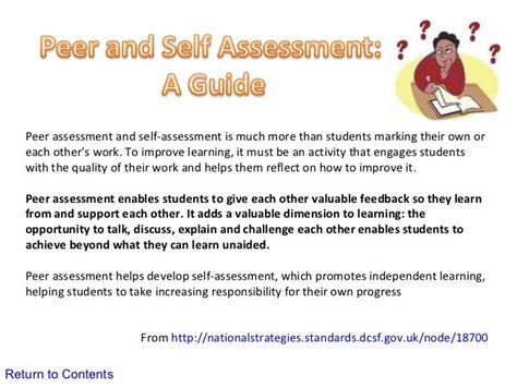 Guide To Peer And Self Assessment