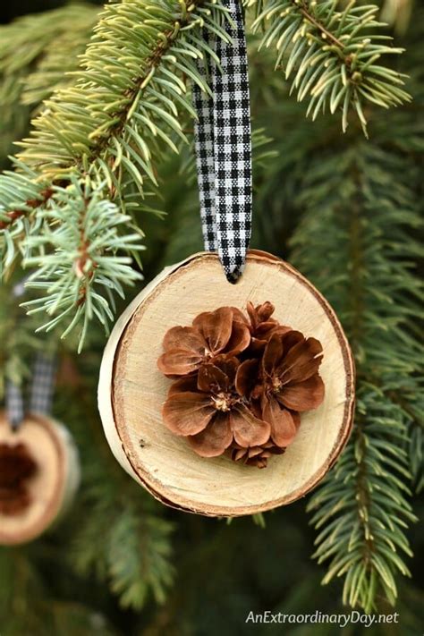 Rustic Handmade Christmas Ornament For The Tree Birch Wood Slices