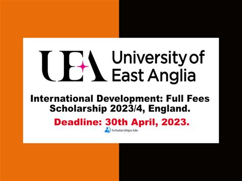 International Development Full Fees Scholarship England