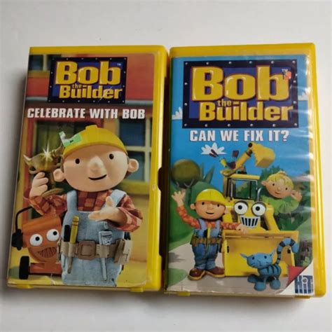 2 Lot Bob The Builder Vhs Tapes Celebrate With Bob And Come And Fix It