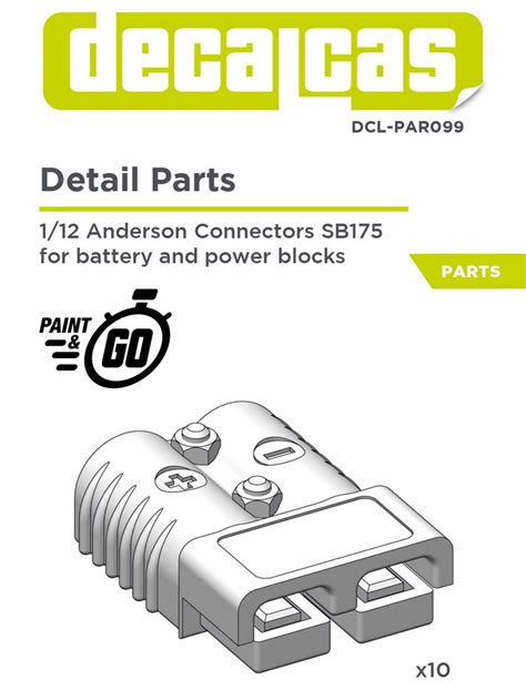 Anderson Connectors SB175 for battery and power blocks 1/12 - Decalcas | Car-model-kit.com