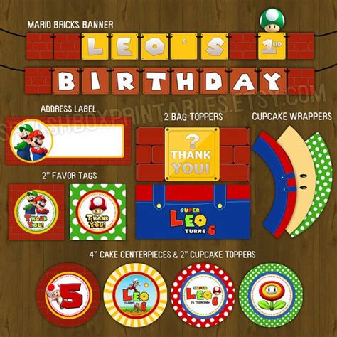 Super Mario Printable Birthday Party