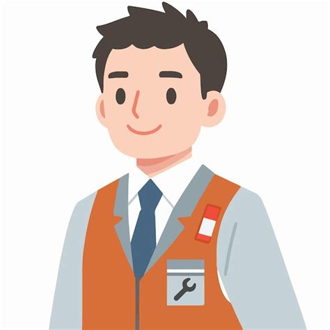 Premium Vector Factory Worker Guy Character
