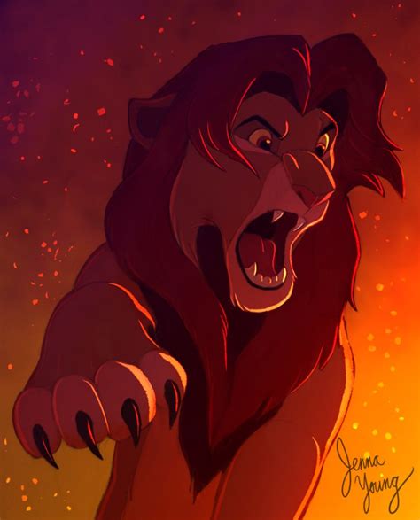 252183 Safe Artist Jennarific Art Simba The Lion King Big Cat