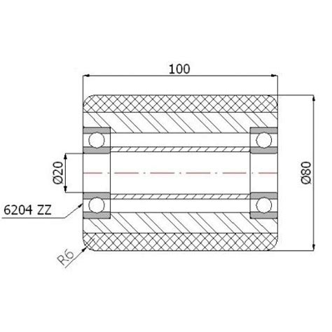 Rolka 80x100 Do Paleciaka Aluminiowo Gumowa RAG 80 100 KAMAR