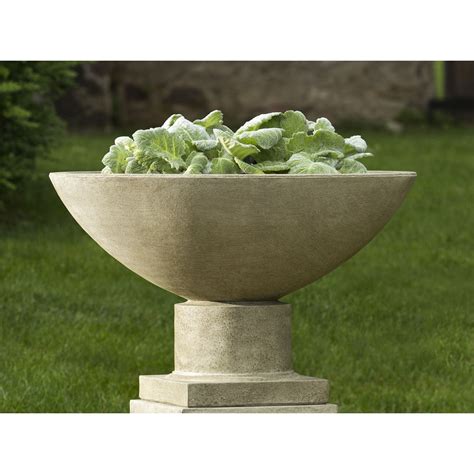 Savoy Planter On Pedestal Modern Outdoor Urn Kinsey Garden Decor