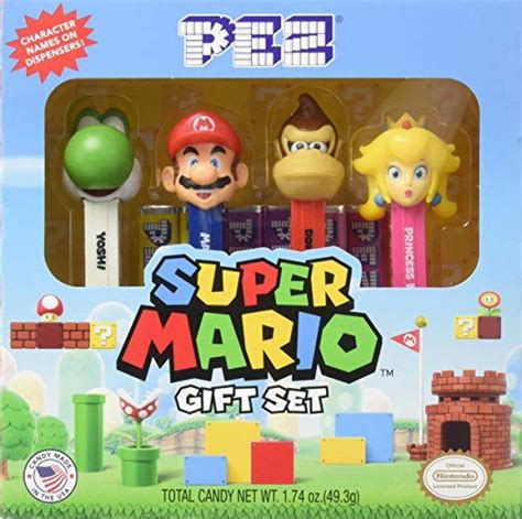 Pez Nintendo Super Mario T Set 4 Dispensers With 6 Pez Candy Rolls