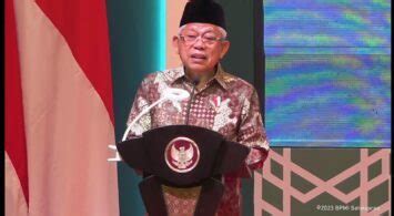 Wakil Presiden RI Prof Dr KH Ma Ruf Amin Saat Menyampaikan Arahan Dalam