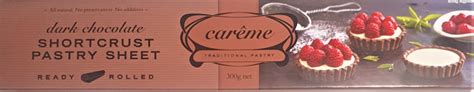 Careme Dark Chocolate Shortcrust Pastry Sheets 300g Rossi S Fresh Grocer