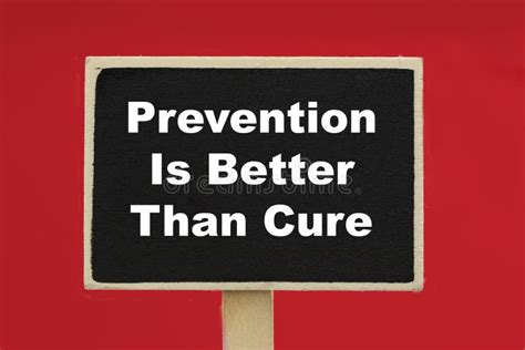 Prevention Is Better Than Cure Text On Chalkboard Near Medical Object And Symbols Stock Image