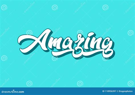 Amazing Hand Written Word Text For Typography Design Stock Vector