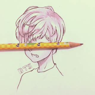 Bts Anime Drawing At Paintingvalley Explore Collection Of Bts