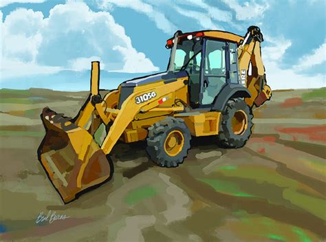 Excavator Painting At Explore Collection Of