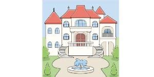 How To Draw A Mansion Really Easy Drawing Tutorial