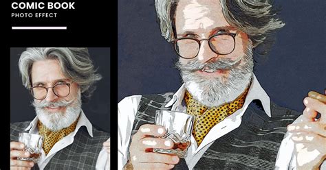 comic book photo effect layer styles including comic book cartoon