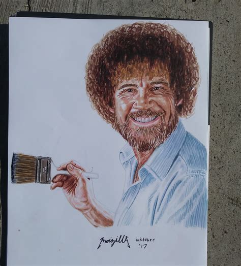 Bob Ross Marker Drawing Rdrawing