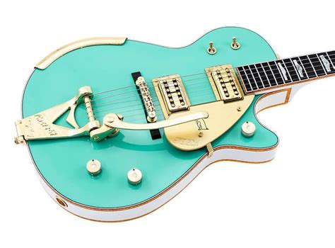 Gretsch Custom Shop Masterbuilt White Penguin With Sea Foam Green Top