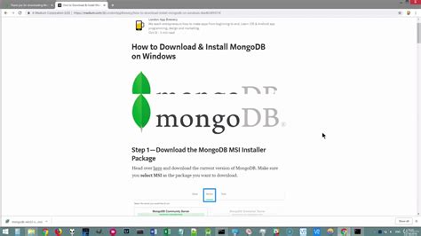 149 Installing Mongodb On Windows Youtube