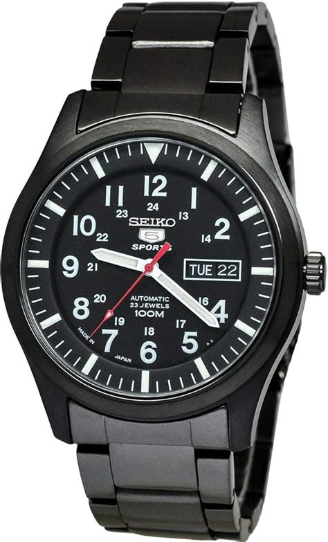 Seiko 5 Sports Black Dial Gunmetal Mens Watch SNZG17 Amazon Ca Watches