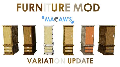 Macaw S Minecraft Furniture Mod Variation Update Youtube