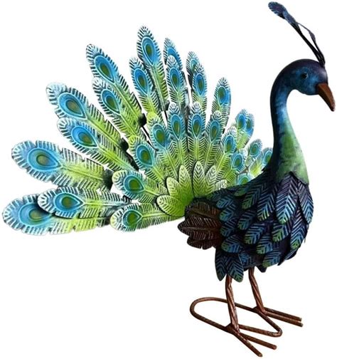 Amazon Cuikosaer Beautiful Peacock Statue Ornament New Metal