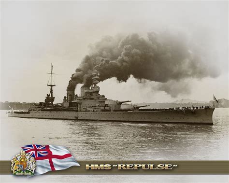 Hms Repulse 1916 Renown Class Battlecruiser Of The British Royal Navy