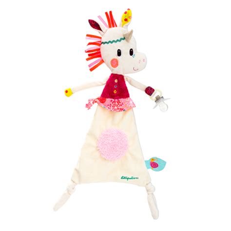 Lilliputiens Louise La Licorne Doudou Plat Rose