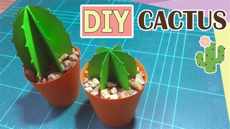 [ Diy ] How To Make Paper Cactus Tutorial Youtube