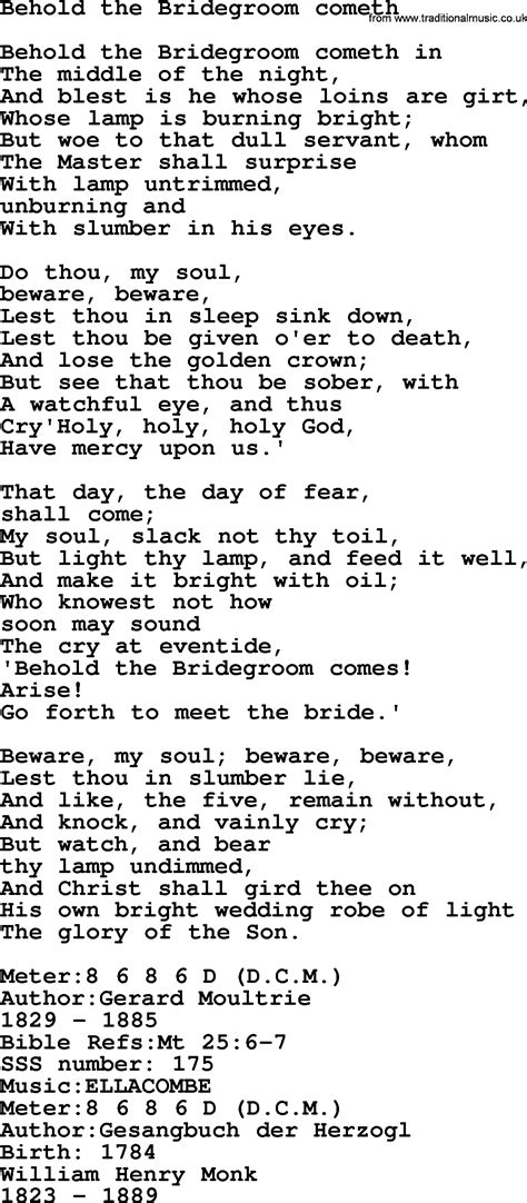 Sacred Songs And Solos Complete Words Version Song Behold The